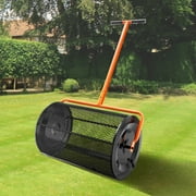 BENTISM Compost Spreader Peat Moss Spreader 24 Wide 24.4-26.4 Height Adjustable