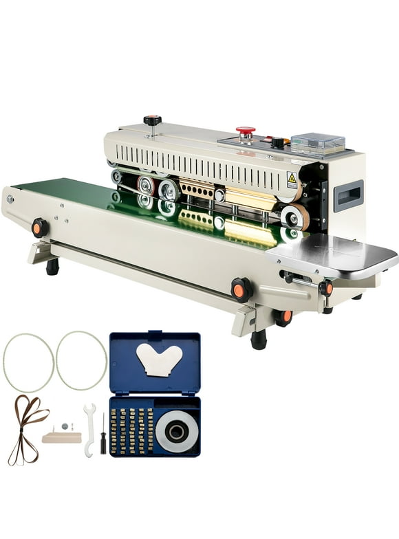 BENTISM Continuous Band Seale FR-770, Automatic Horizontal Band Sealer with Digital Temperature Control, Continuous Sealing Machine 110v for Bags Films