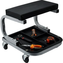 BENTISM Creeper Garage/Shop Seat 250 lbs Rolling Padded Auto Mechanic Stool with Tool Tray 360° PP Casters