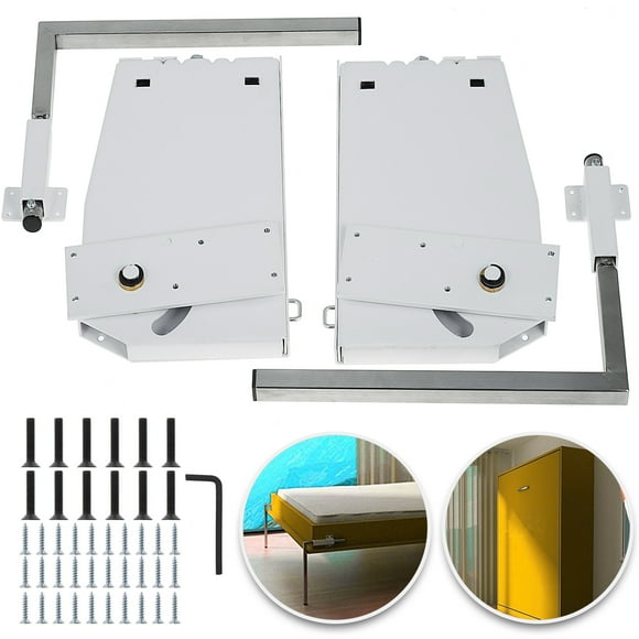 BENTISM DIY Murphy Bed Hardware Kit Vertical Mounting Wall Bed Springs Mechanism Heavy Duty Bed Support Hardware DIY Kit for King Queen Bed (Vertical)