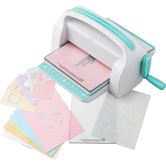 VEVOR Die Cutting & Embossing Machine for Arts & Crafts, 9" Portable Manual Machine, Scrapbooking & Cardmaking Tools, Perfect for Invitations, Birthday Cards, Greeting Cards