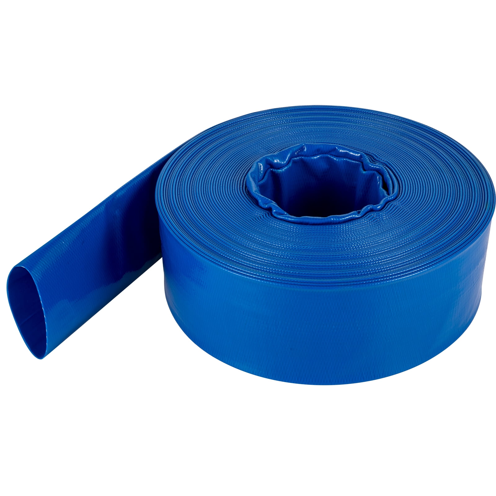 VEVOR Discharge Hose, 2 x 105', PVC Fabric Lay Flat Hose, Heavy Duty  Backwash Drain Hose with Clamps, Weather-proof & Burst-proof, Ideal for  Swimming Pool & Water Transfer, Blue 