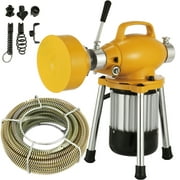 BENTISM Drain Cleaner Machine 3/4"-4" Sectional Pipe Drain Auger Drain Cleaning Machine Snake Sewer Cleaner