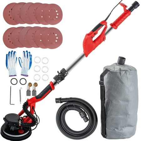 BENTISM Drywall Sander 850W, Electric Drywall Sander, Variable Speed 800-1750 RPM, Foldable Sheetrock Sander, with Telescope Handle, Electric Sander, with LED Strip Light and Vacuum Bag, Wall Sander