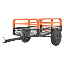 BENTISM Dump Trailer Tow Behind Dump Cart, 1500 lbs 15 Cu. Ft, Steel Construction Garden Utility Trailer with Removable Sides for Riding Lawn Mower Tractor