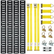 VEVOR E-Track Tie Down Rail Kit 18PCs 5 E Track Rails Enclosed Cargo Trailer