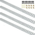VEVOR E Track Tie Down Rail Kit 34PCs 5' E Track Rails Enclosed Cargo ...