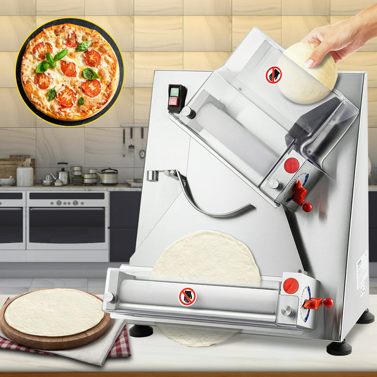 BENTISM Electric Dough Sheeter Pizza Dough Roller Sheeter Stainless Steel  Max 16'' 