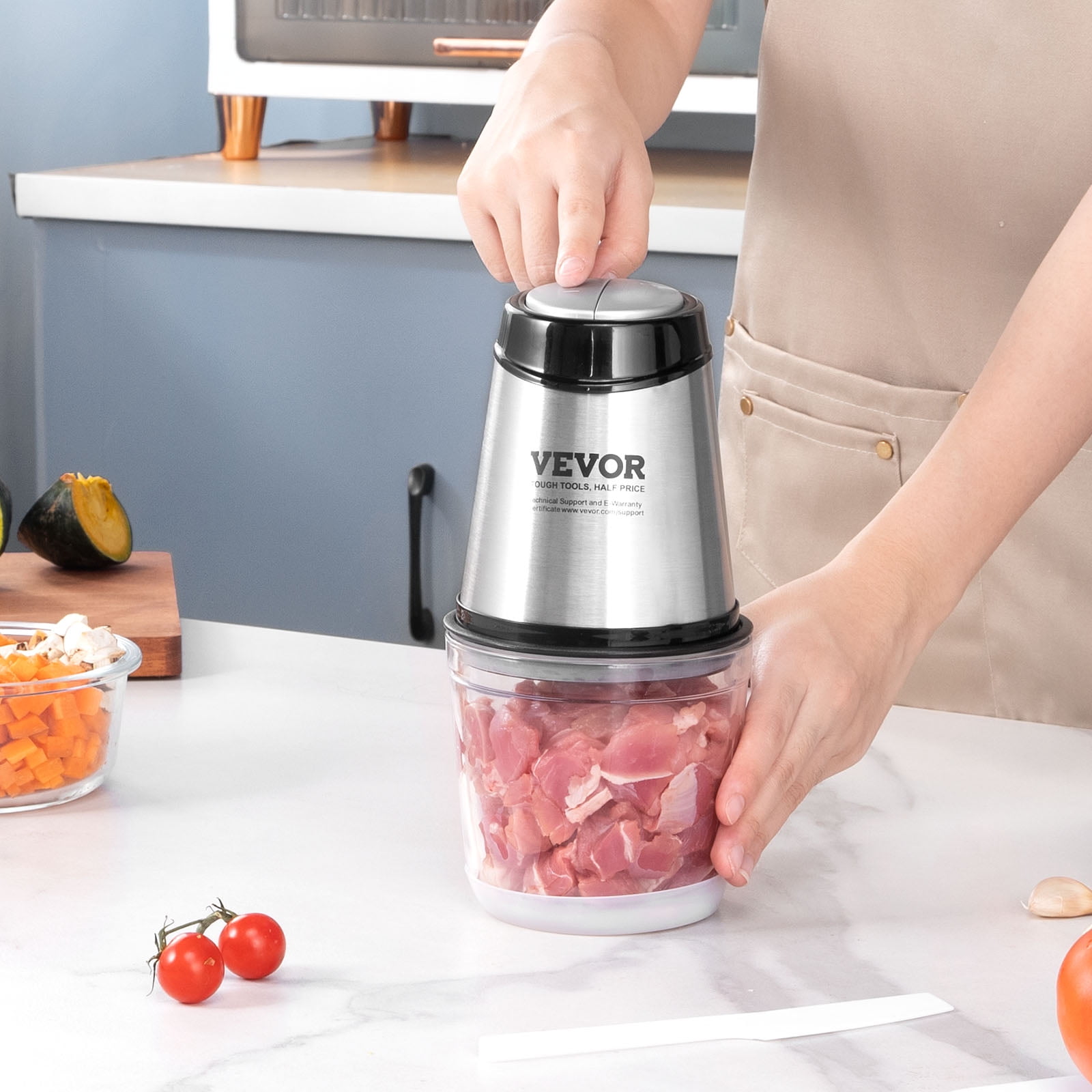 Meat Grinder Electric Food Chopper Processor with 2 Bowls