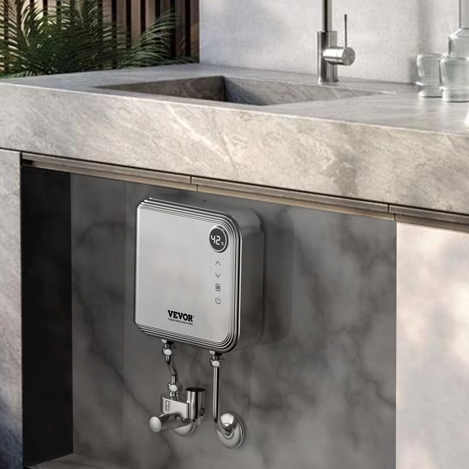 LYUMO 3000W Electric Water Heater, Household Bathroom Kitchen Mini ...