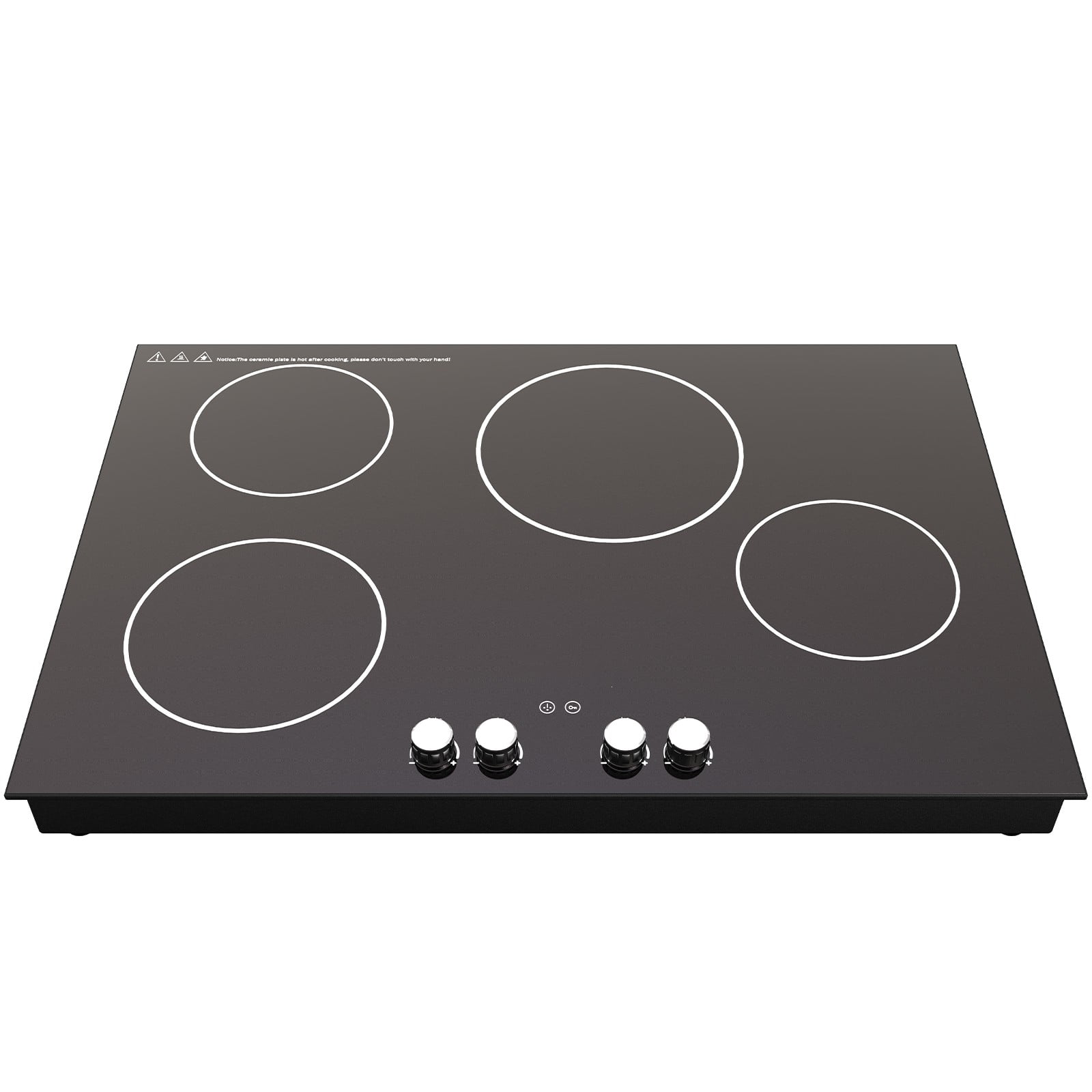 Sharp 30 Drop-In Radiant Electric Cooktop 30-in 4 Elements Smooth Surface  (Radiant) Black Electric Cooktop in the Electric Cooktops department at