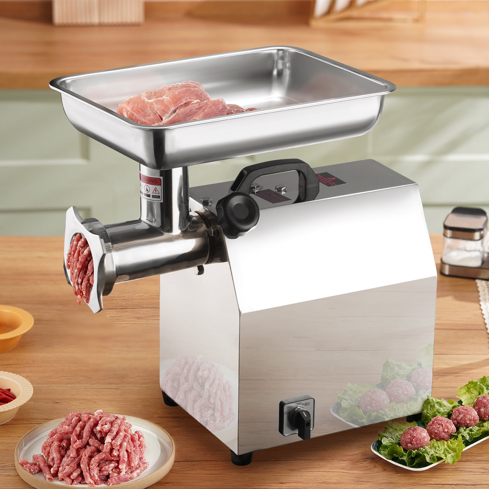 BENTISM Heavy Duty Electric Meat Grinder 6.6 lbs/Min 550W & Sausage Stuffer