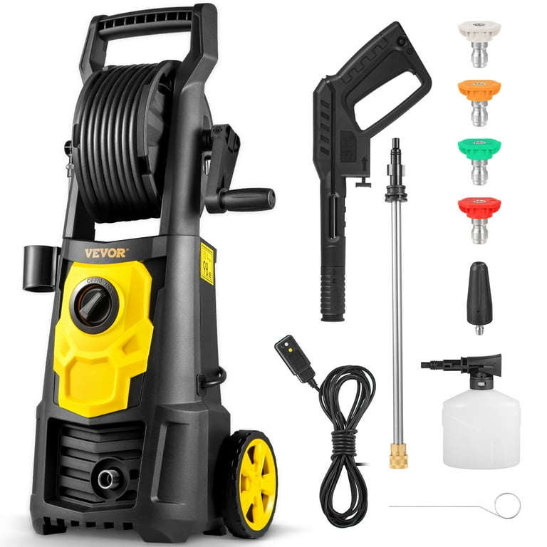 BENTISM Electric Pressure Washer High Pressure Washer 2000 PSI 1.65/1.76  GPM Patio[1.76 GPM with Hose Reel] 