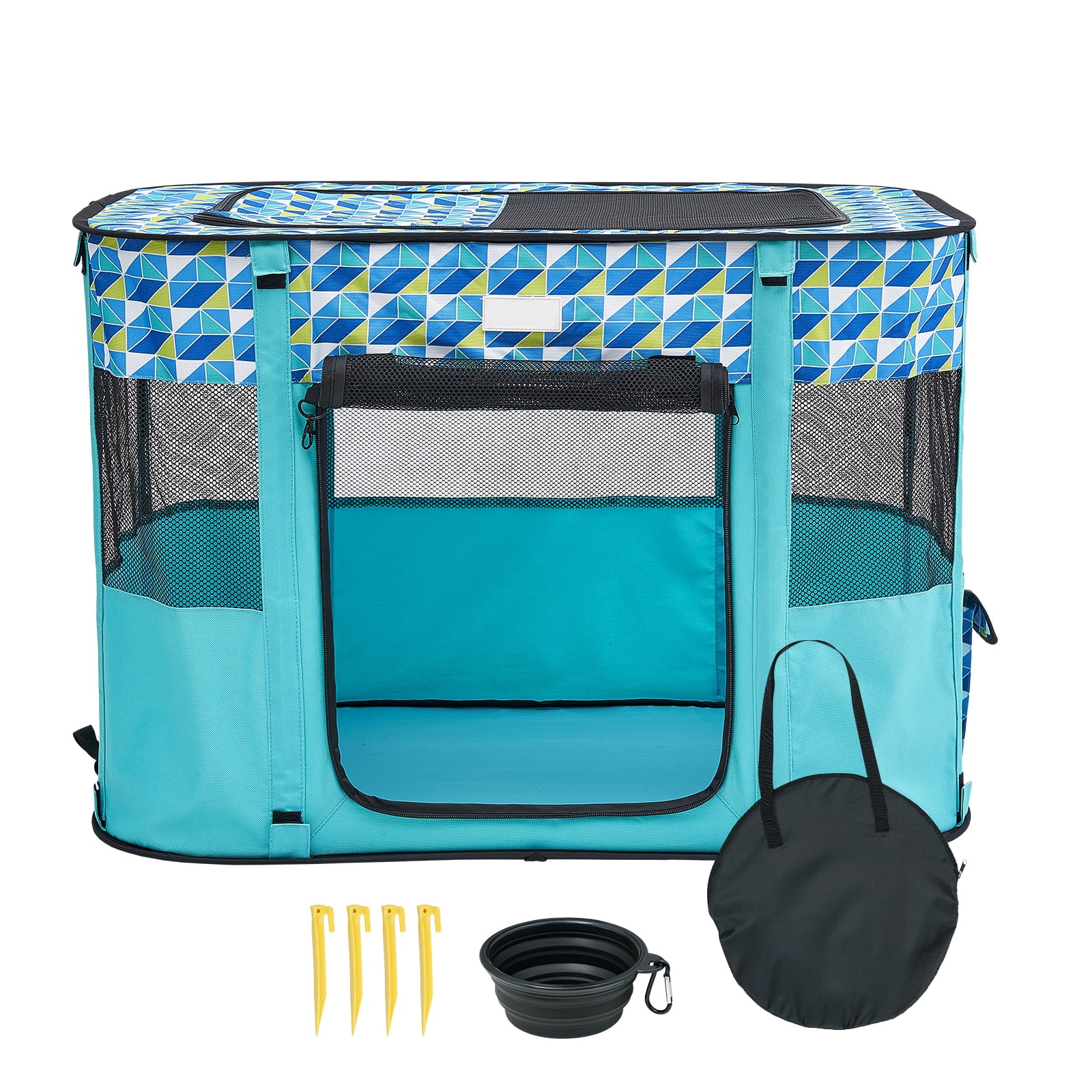 VEVOR Foldable Pet Playpen 32 x 24 x 22 in Portable Dog Playpen Crate for Cat