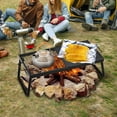 thumbnail image 1 of VEVOR Folding Campfire Grill Portable Camping Fire Pit Steel Outdoor BBQ Picnic, 1 of 7