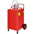 thumbnail image 1 of VEVOR Fuel Caddy Fuel Storage Tank 35 Gallon 4 Wheels with Manuel Pump, Red, 1 of 9