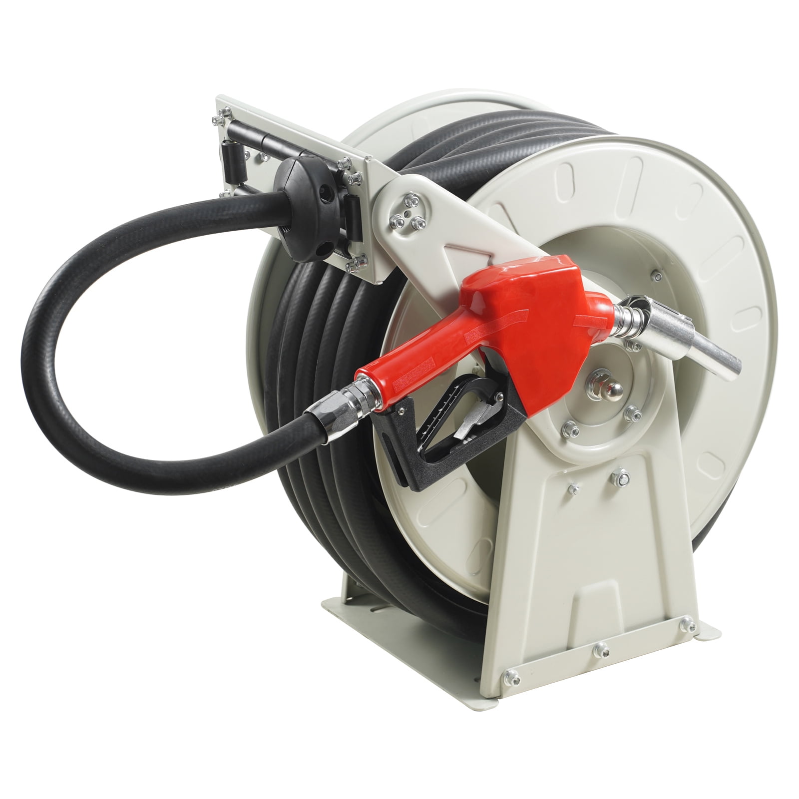 VEVOR Fuel Hose Reel Retractable Diesel Hose Reel 1" x 50' Auto Refueling Nozzle