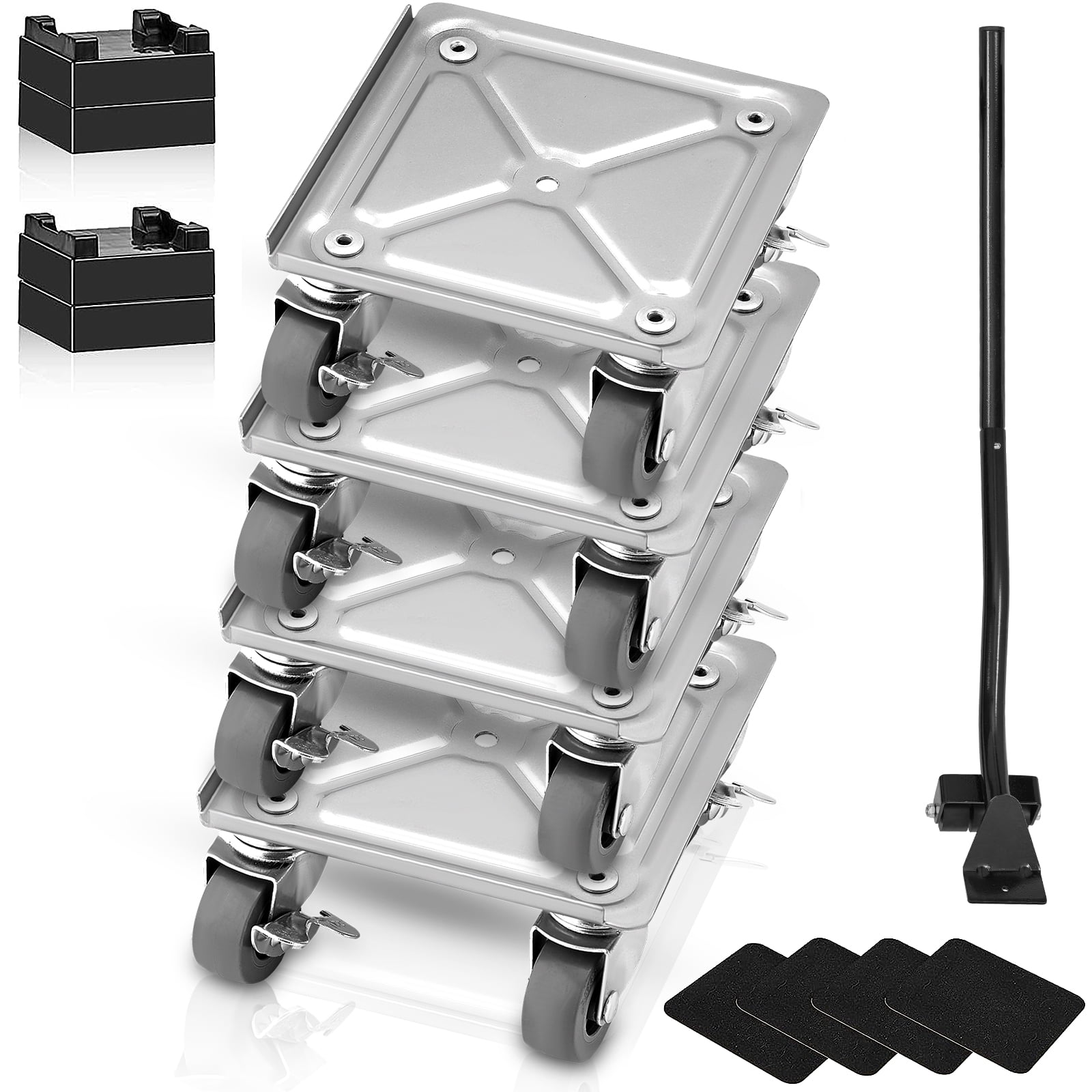 3-Wheels Movers Dolly Platform Casters Rollers Moving Tool