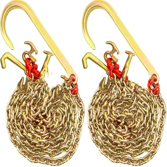 BENTISM G80 J Hook Bridle, 11.5 ft, 9260 lbs Load Capacity, Hardware Hooks