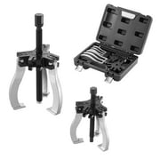 BENTISM Gear Puller Set, 3" and 7" Puller Kit, 3 Jaw Gear Bearing Flywheel Pulley Removal Tool, 2 or 3 Reversible Jaws Wheel Puller, Vertically and Horizontally, External and Internal, 2-Piece