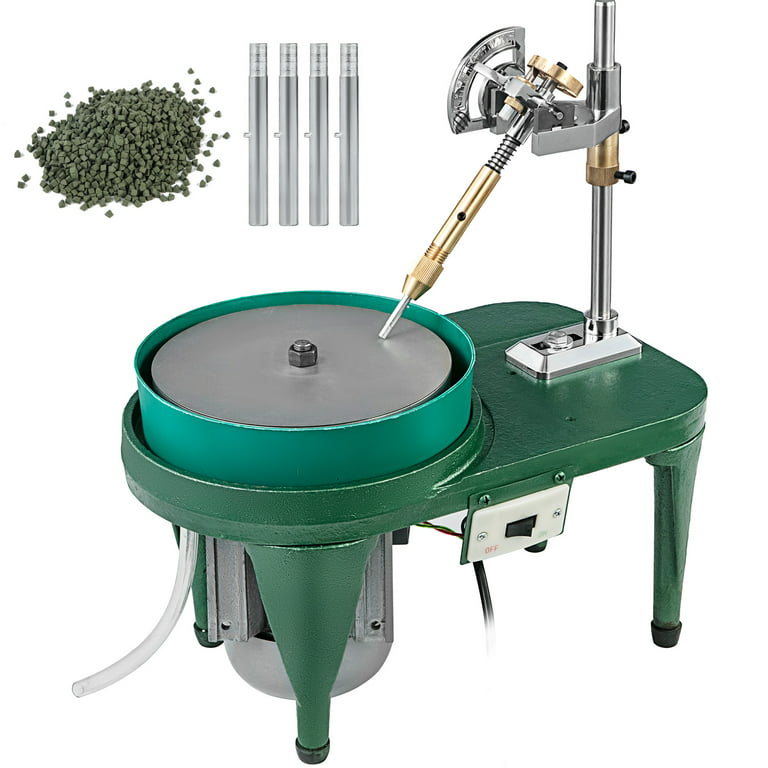 Gem Faceting Grinding Machine, Bench Gemstone Jade Faceting Machine, 180W &  2800RPM with Frequency Conversion Speed Controller, for Jewelry Polisher