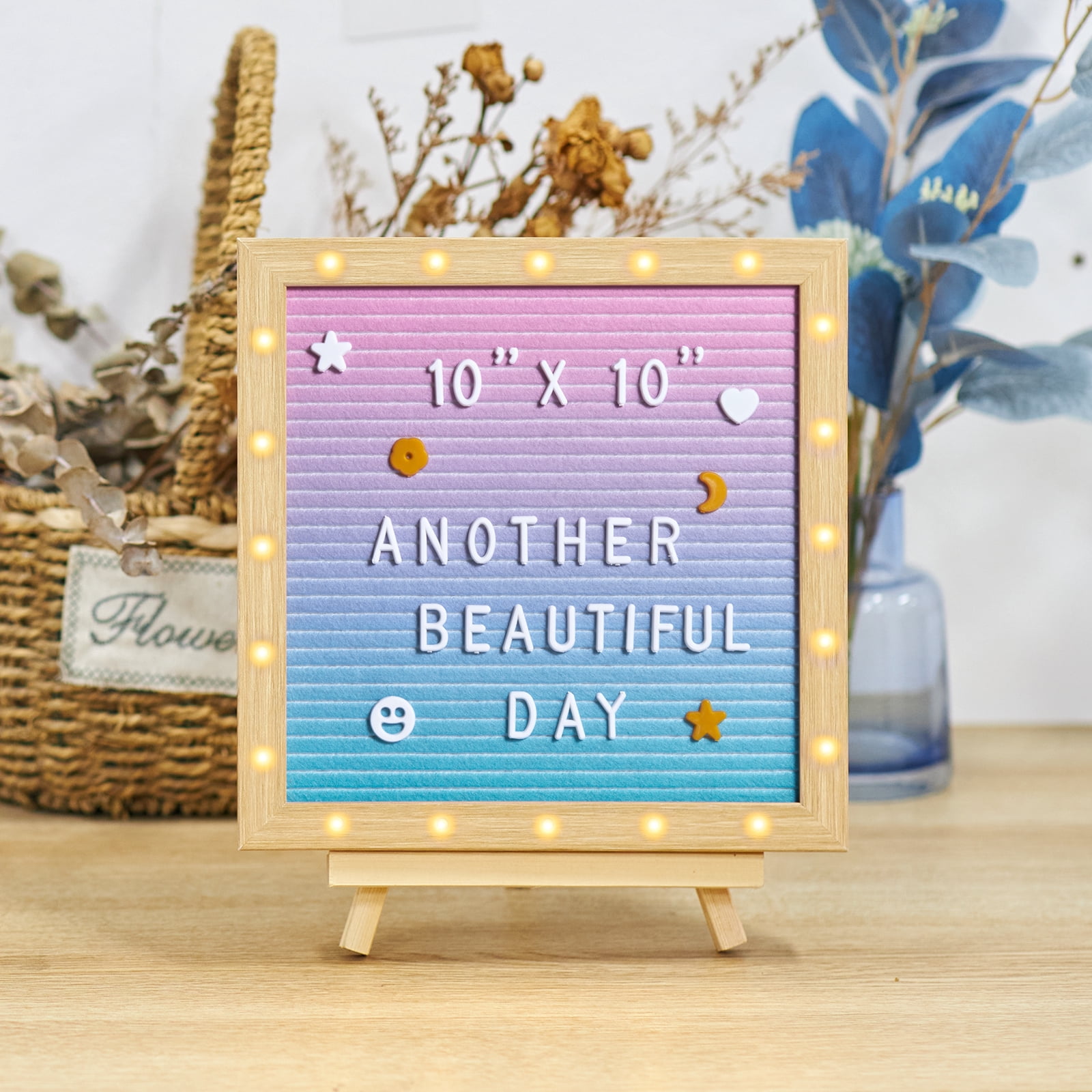 BENTISM Gradient Felt Letter Board Changeable Sign