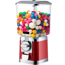 BENTISM Gumball Machine- 16.5inch Height Free Spin Candy Vending Machine Gumball Coin Toy Bank Vintage PC  Vending Dispenser Machine for 0.7"-1.3" Gumballs， Red