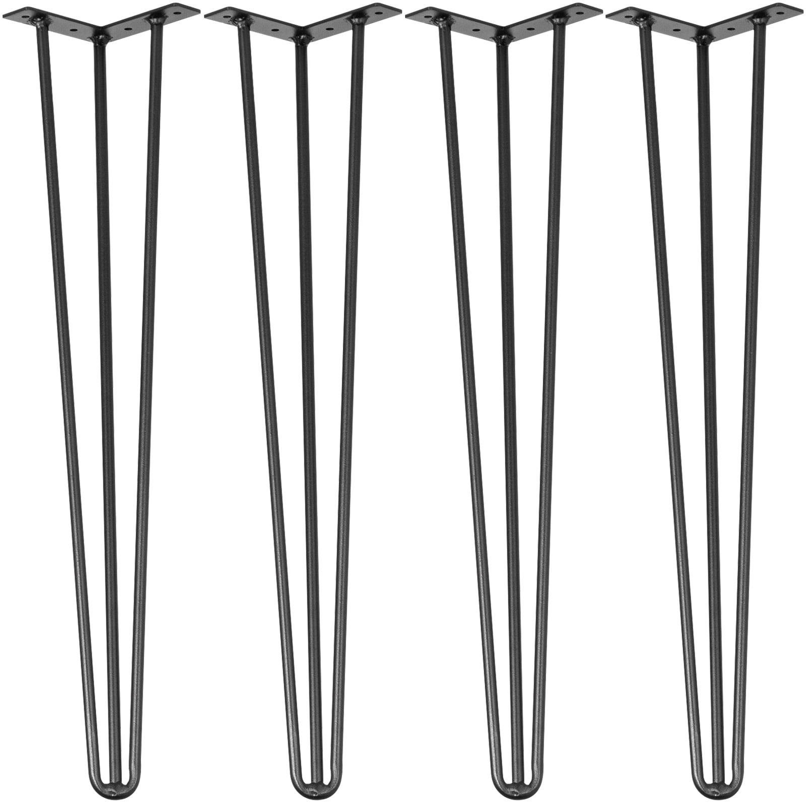BENTISM Hairpin Table Legs 24 inch, Set of 4 DIY Desk Table Legs 3 Rods Heavy Duty