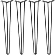 BENTISM Hairpin Table Legs 24 inch, Set of 4 DIY Desk Table Legs 3 Rods Heavy Duty