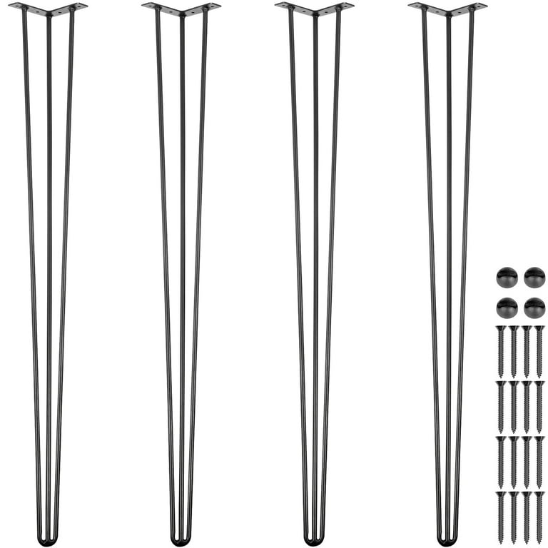 BENTISM Hairpin Table Legs 40 Black Set of 4 Desk Legs 880lbs
