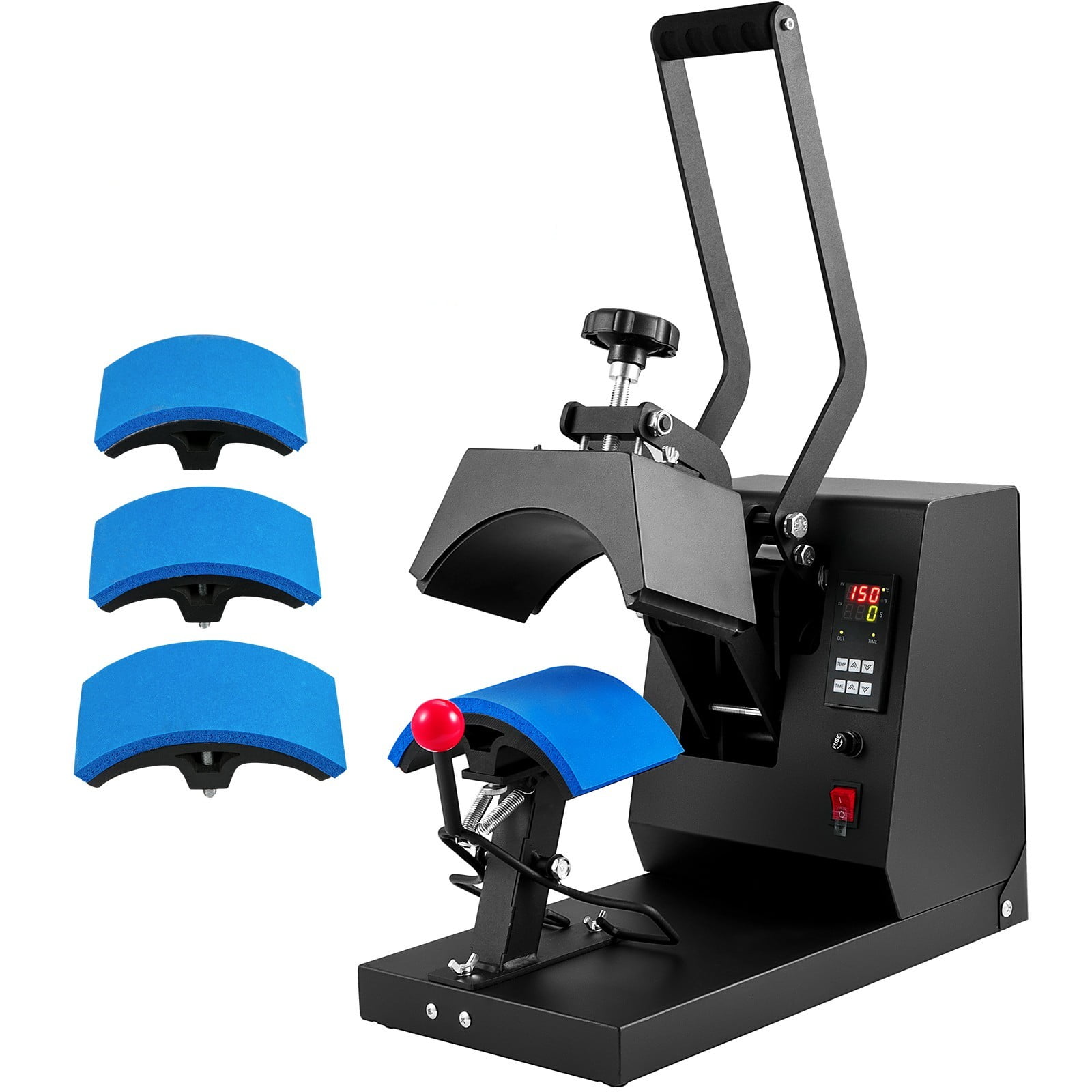 Hat Press Heat Machine for Caps: Auto Cap Heat Press Machine,6.4x3.5in  Clamshell Sublimation Transfe,Hat Heat Press With Automatic Release&Press