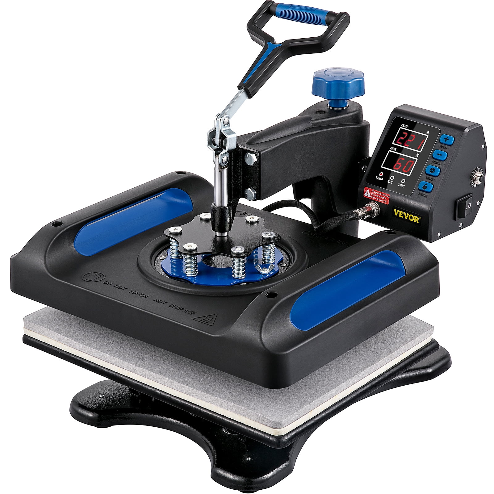 BENTISM Heat Press Machine, 12 x 15 inches, Fast Heating, 360 Swing Away Digital Sublimation T-Shirt Vinyl Transfer Printer with Anti-Scald Surface, for Canvas Bags, Pillows, ETL Listed, Blue