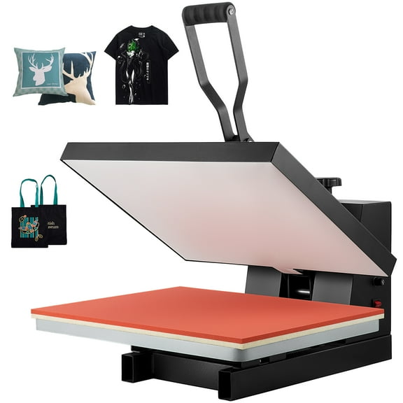 BENTISM Heat Press Machine, 16" x 20" Clamshell Sublimation Transfer Printer Teflon Coated, 1700W Digital Precise Heat Control, Silica-gel Sponge Powerpress for T-shirt Bag Pad Pillow