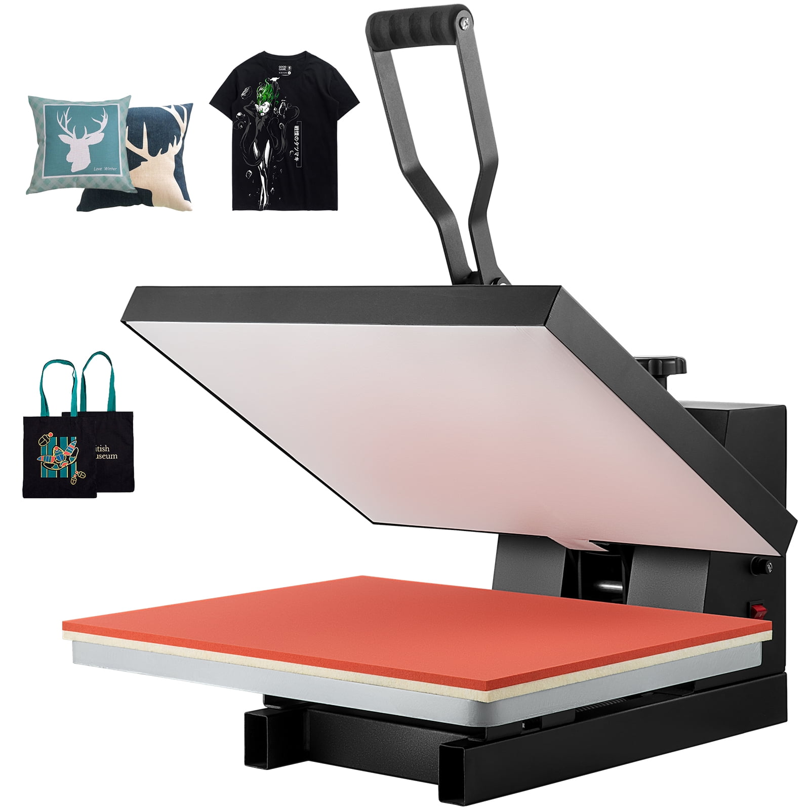 BENTISM Heat Press Machine, 16" x 24" Clamshell Sublimation Transfer Printer Teflon Coated, 1700W Digital Precise Heat Control, Silica-gel Sponge Powerpress for T-shirt Bag Pad Pillow