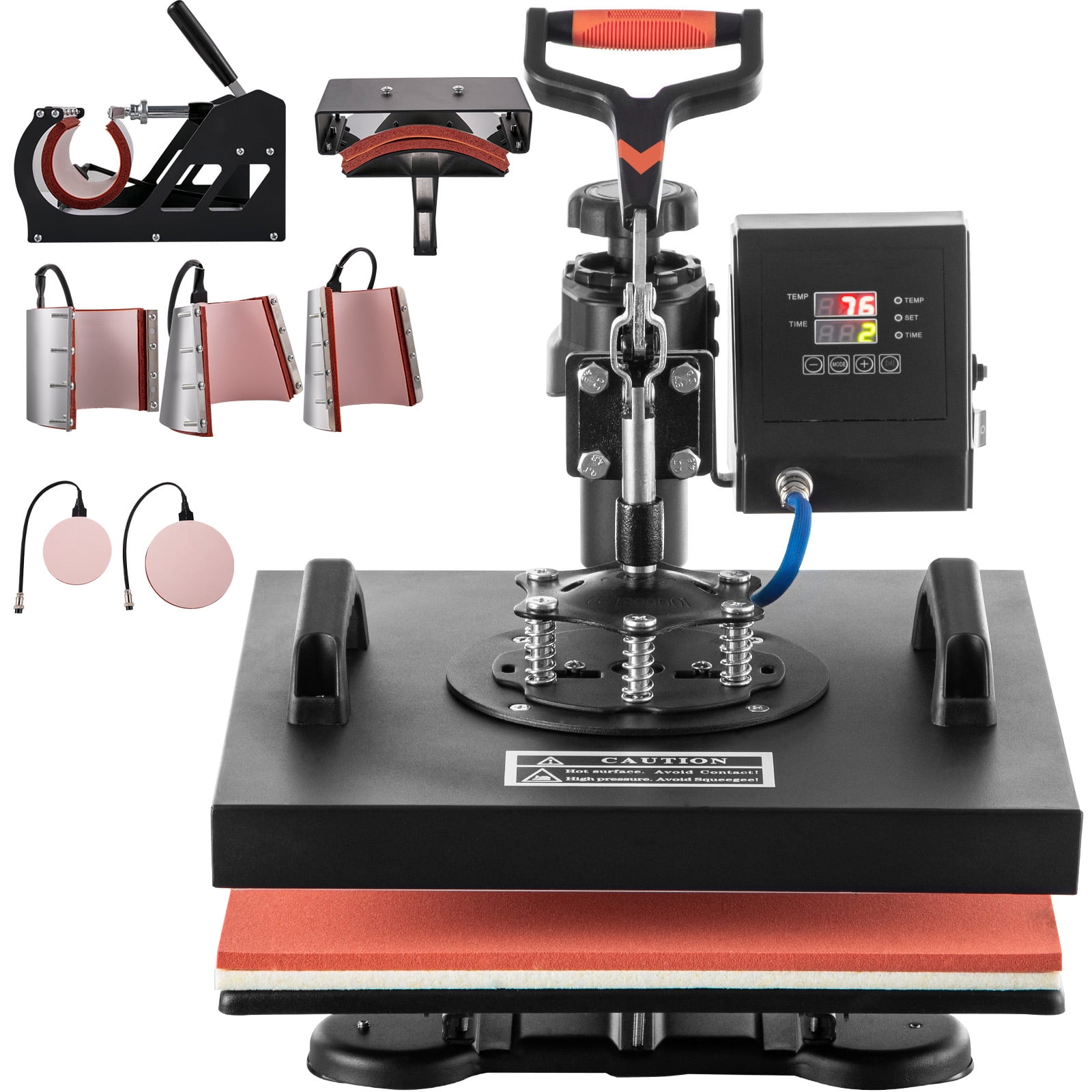 5 in 1 Heat Press Machine For 12x15 Combo Kit Sublimation Swing away