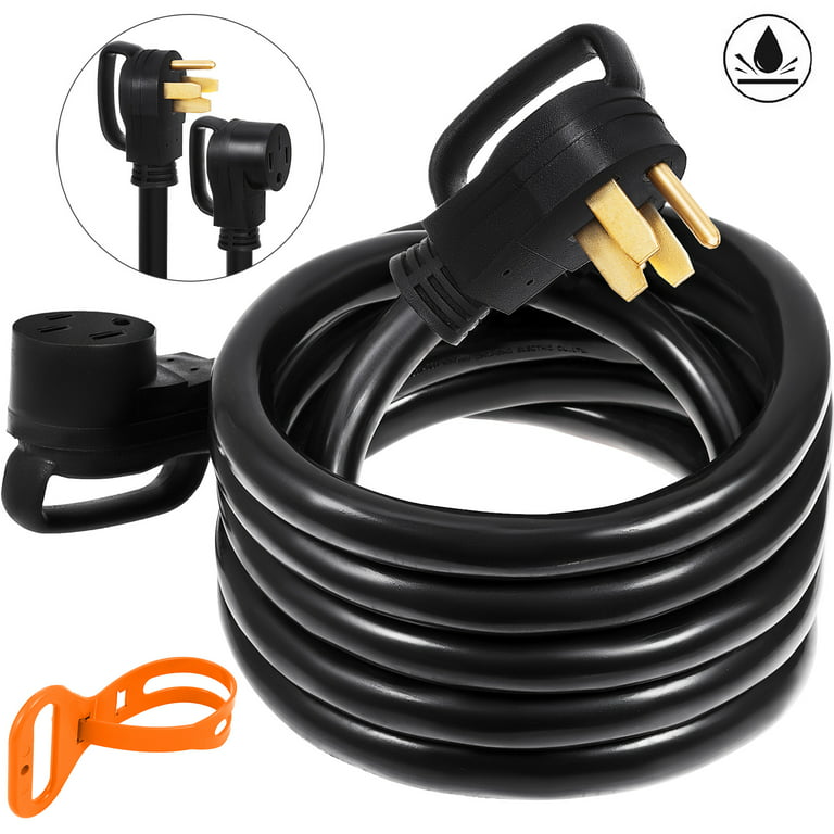 Bentism Heavy Duty 50 ft 50 Amp RV Extension Cord Power Supply Cable w/Molded Connector&Handles 125 / 250V, Size: 50