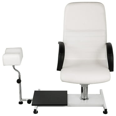 BENTISM Hydraulic Lift Adjustable Spa Pedicure Unit with Easy-Clean Massage Footbath White