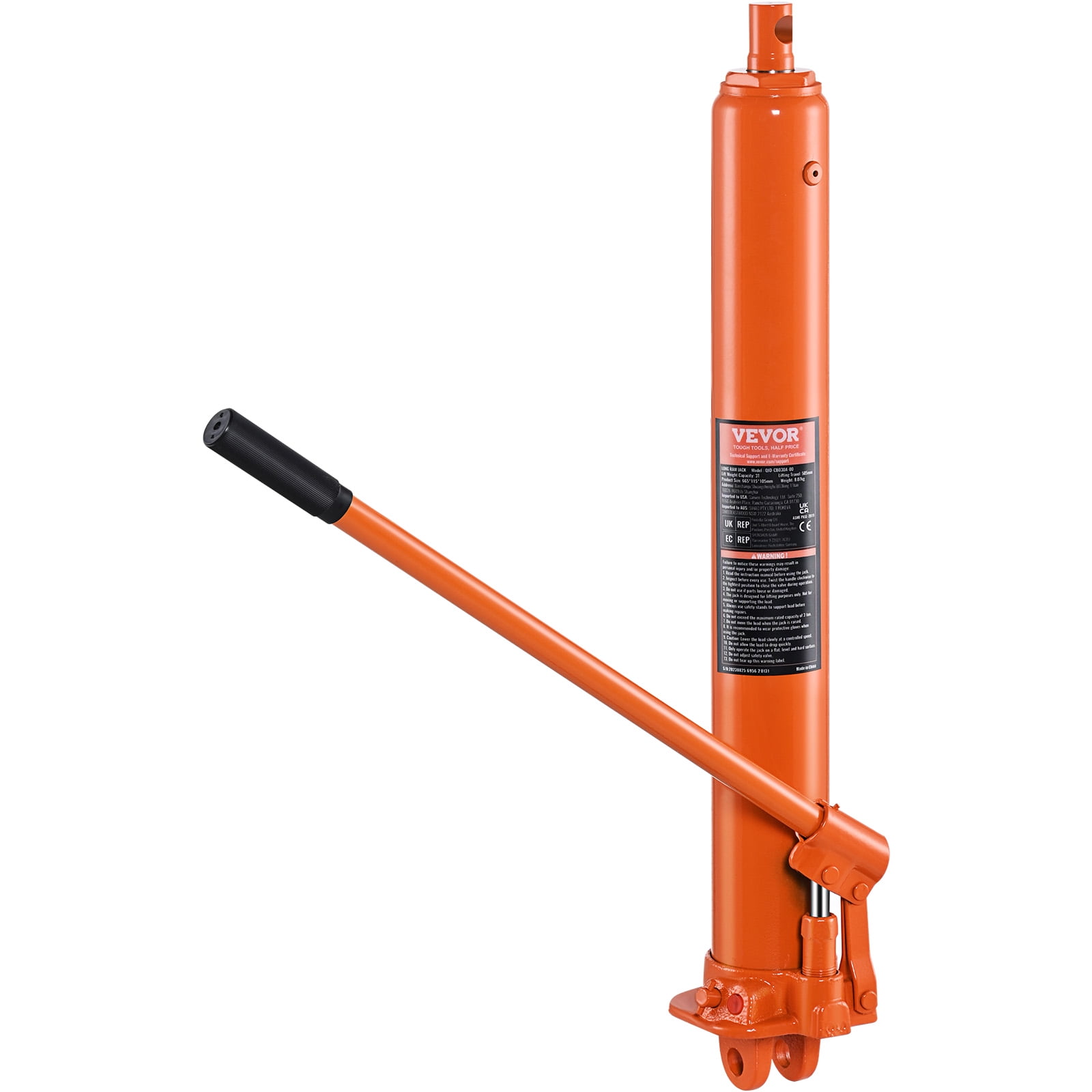BENTISM Hydraulic Long Ram Jack, 4 Ton Engine Hoist Cylinder with