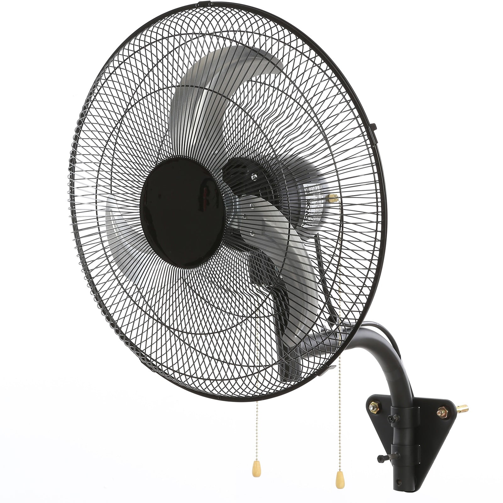 BENTISM Industrial Wall Mount Fan Oscillating Metal Fan 19.3'' 3 Speed Ventilation