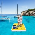 Platform Pvc BENTISM Heavy Duty Inflatable Dock Platform, Water Raft, 8 x 6 ft, 3-4 ...
