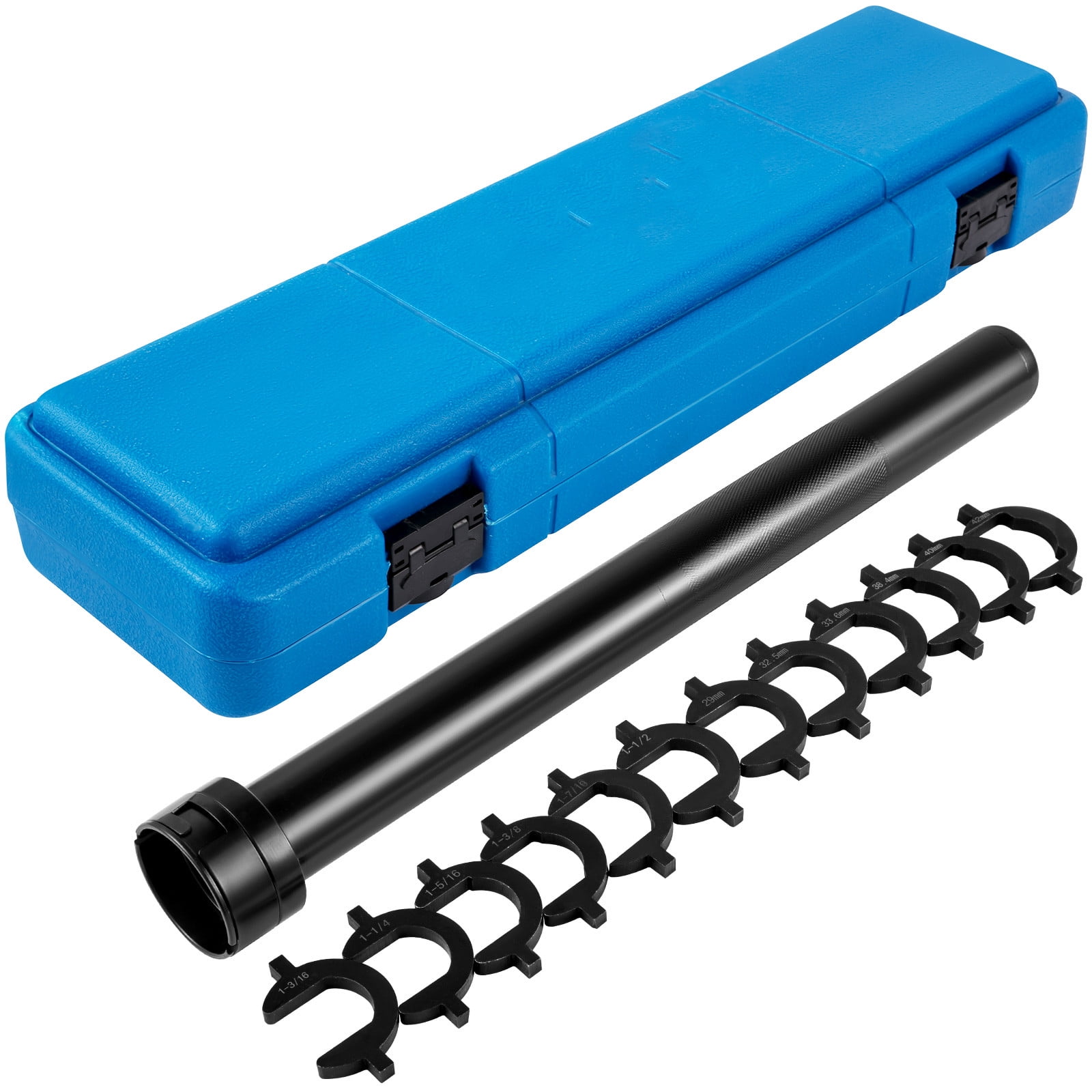 VEVOR Inner Tie Rod Tool Kit, 13 Pcs Tie Rod Removal Tool, 13 Pcs Crowfoot Adapters Master Inner Tie Rod Tool Set, 1/2 Inch Drive Tube Tie Rods Tool, Heavy-Duty Steel Inner Tie Rod Removal Tool