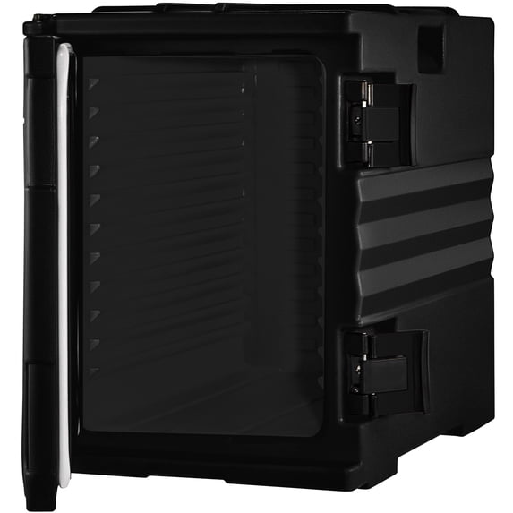 VEVOR Insulated Food Pan Carrier Front Load Catering Box Stackable 82 Qt Black