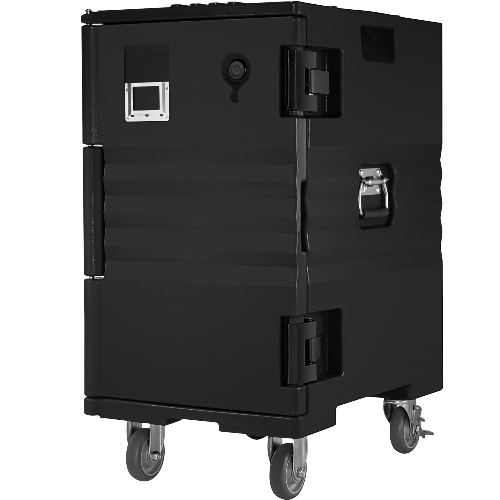 Black 109Qt Insulated Food Carrier with Wheels and Handles