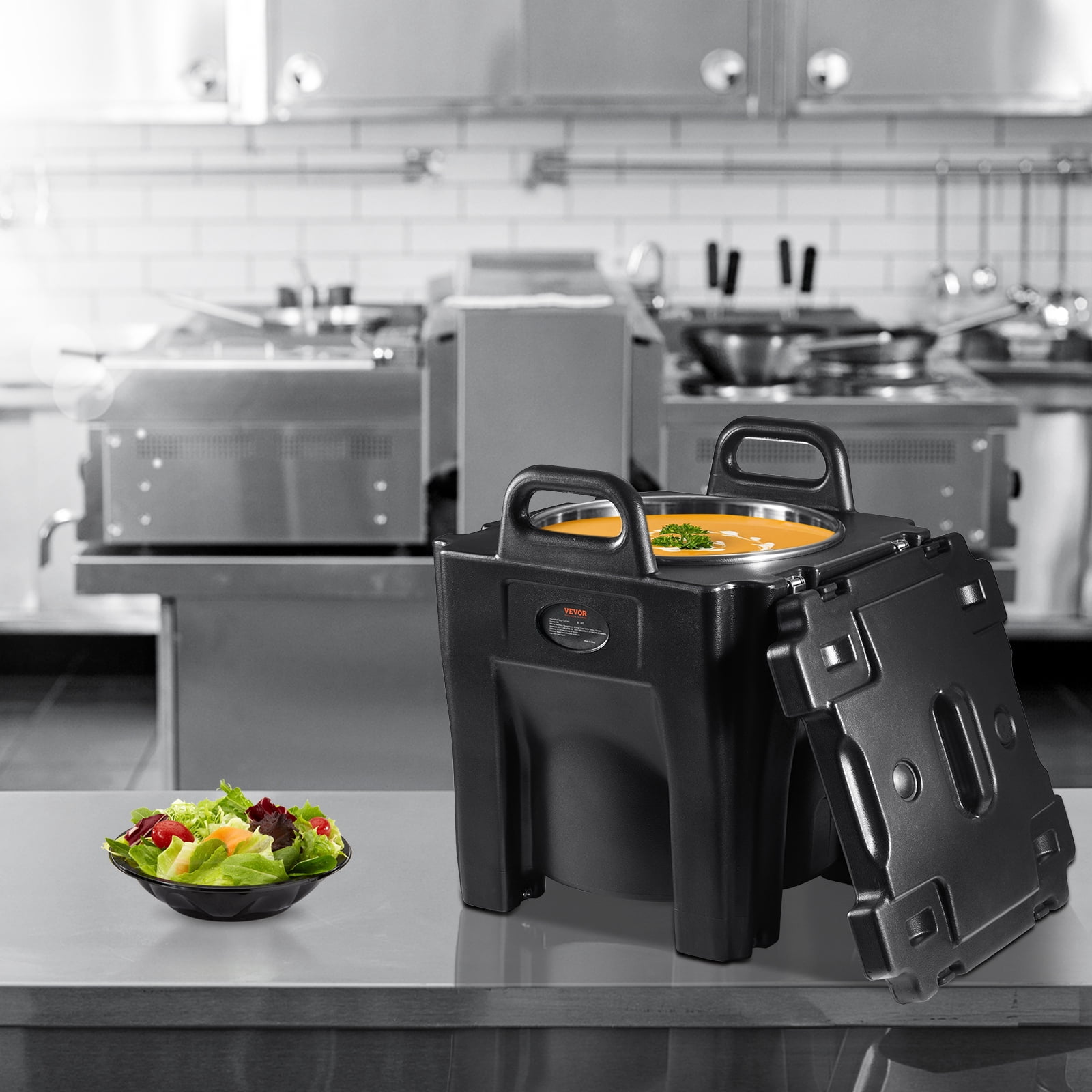 BENTISM Insulated Food Pan Carrier Front Load Catering Box w/ Wheels 32 ...