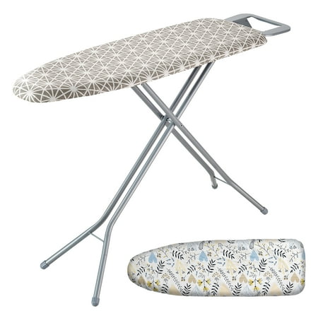 VEVOR Ironing Board with Large 51 x 13 Ironing Surface, Thickened 4 Layers Iron Board with Heat Resistant Cover and 100% Cotton Cover, 7 Adjustable Heights Ironing Board for Home Laundry Room Use