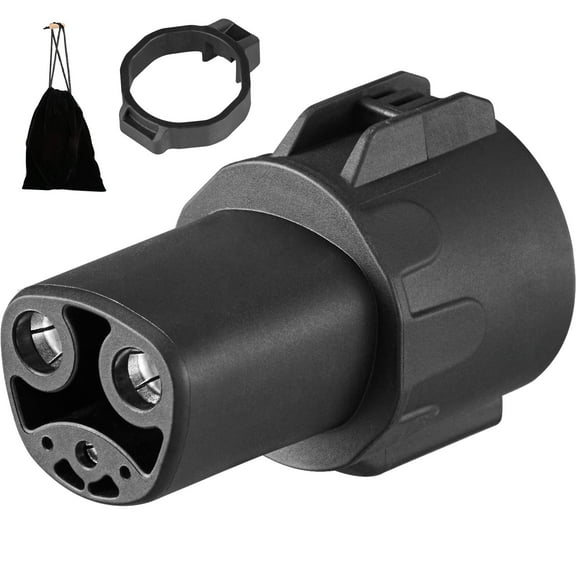 VEVOR J1772 to Tesla Charger Adapter, 80 Amp 240V AC, with Storage Bag Anti-Drop Lock IP65 UL Certified Material, for Tesla Model 3, Y, S, X
