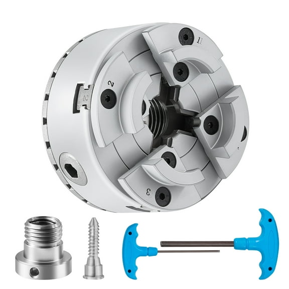 VEVOR KP2-3/4 Lathe Chuck 4-Jaw 2.75" Diameter Self-centering Grinding Milling