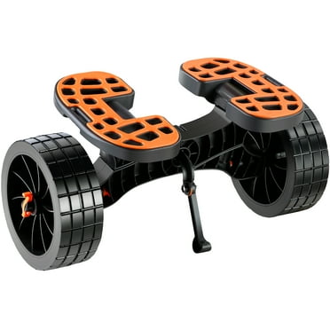 BENTISM Kayak and Canoe Trolley Cart with 10'' Solid Tires，320lbs Load Capacity with Adjustable Brackets and Straps