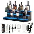 thumbnail image 1 of VEVOR LED Lighted Liquor Bottle Display Bar Shelf RF & App Control 30" 3-Step, 1 of 10