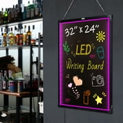 BENTISM LED Message Writing Board 32"x24" Illuminated Erasable Lighted Chalkboard